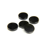 Gemstone Flat Back Flat Top Straight Side Stone - Round 09MM BLACK ONYX