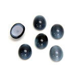 Glass Medium Dome Cabochon - Oval 10x8MM PEARL BLUE SPINEL