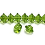 Czech Pressed Glass Bead - Saturn 08x10MM OLIVINE