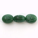 Gemstone Scarab Bead with Large Hole - Oval 16x12MM AVENTURINE