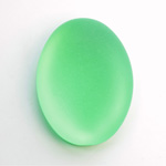 Plastic Flat Back Foiled Cabochon - Oval 40x30MM MATTE PERIDOT