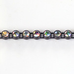 Plastic Rhinestone Banding 1 Row PP29 (SS15) CRYSTAL AB-BLACK