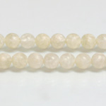 Plastic Bead - Linen Quartz Color Smooth Round 08MM MATTE CRYSTAL