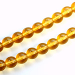 Czech Pressed Glass Bead - Smooth Round 08MM TOPAZ