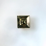 Glass Point Back Foiled Tin Table Cut (TTC) Stone - Square 08x8MM BLACK DIAMOND