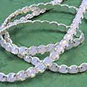 Preciosa Rhinestone Banding with VIVA12&reg; Chaton Rose 1 Row Round 20SS OPAL ROSE-SILVER-WHITE