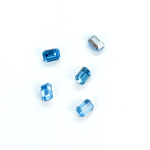 Plastic Point Back Foiled Stone - Cushion Octagon 06x4MM LT SAPPHIRE