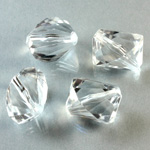 Plastic Bead - Transparent Faceted Diamond 17MM CRYSTAL