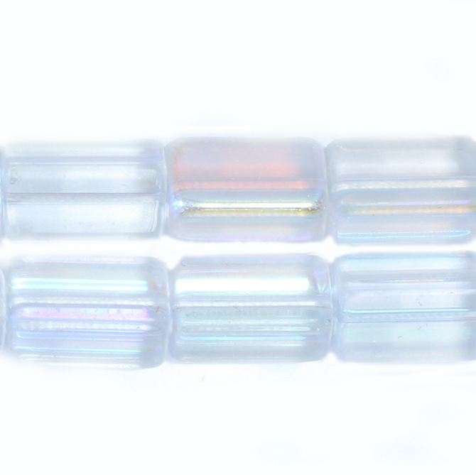 Czech Glass Fire Polished Bead - Atlas 15x10MM CRYSTAL AB
