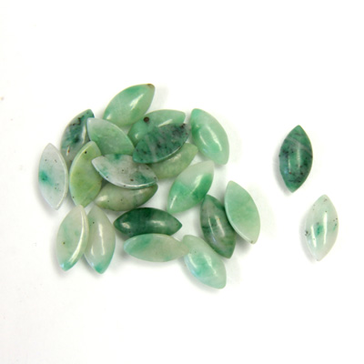 Gemstone Cabochon - Navette 08x4MM JADE ZING JIANG