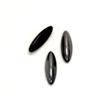 Glass Medium Dome Cabochon - Coated Oval 16x5MM HEMATITE