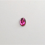 Glass Flat Back Rose Cut Faceted Foiled Stone - Oval 07x5MM ROSE