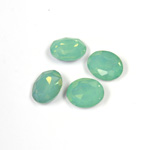 Cut Crystal Point Back Fancy Stone Foiled - Oval 10x8MM OPAL GREEN