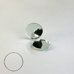Glass Flat Back Foiled Mirror - Round 15MM CRYSTAL