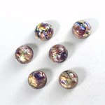 Glass Medium Dome Lampwork Cabochon - Round 09MM AMETHYST OPAL (02206)