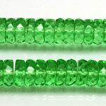 Czech Glass Fire Polished Bead - Rondelle 10x4MM PERIDOT