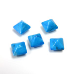 Gemstone Cabochon - Square Pyramid Top 06x6MM HOWLITE DYED TURQUOISE