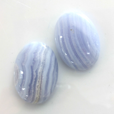 Gemstone Cabochon - Oval 25x18MM BLUE LACE AGATE