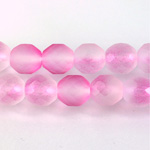 Czech Glass Fire Polish Bead - Round 10MM PINK 93970