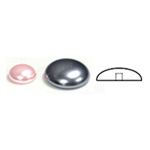 Glass Pearl Cabochons, Medium Dome