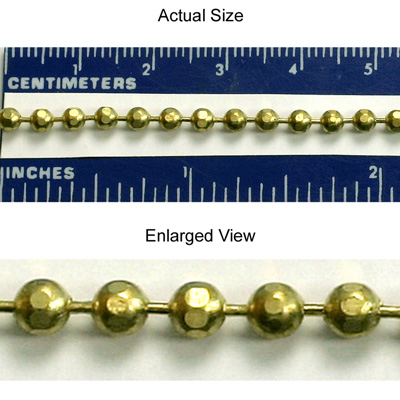 Brass Chain 3.0MM DIA CUT BALL