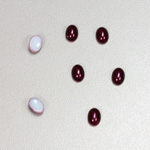 Glass Medium Dome Cabochon Pearl Spray Finish - Oval 07x5MM AMETHYST