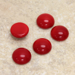 Glass Medium Dome Cabochon - Round 11MM CHERRY RED