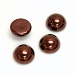 Glass Medium Dome Cabochon - Round 13MM Metallic Coated ANTIQUE COPPER