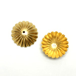 Brass Corrugated Bead - Bead Cap 12MM RAW Unplated