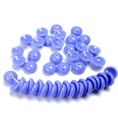 Preciosa Czech Pressed Glass Bead -2-Hole Bead - Piggy 04x8MM BLUE