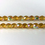 Czech Glass Fire Polish Bead - Round 06MM TOPAZ AB