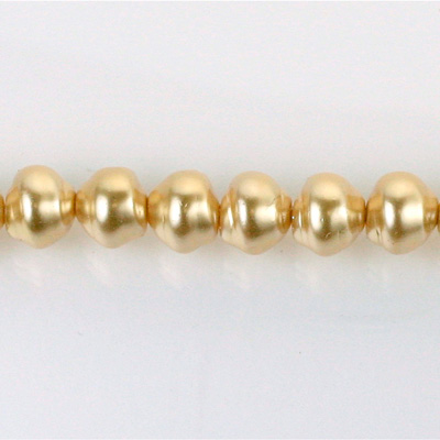Czech Glass Pearl Bead - Snail Shell 08MM GOLD 70486