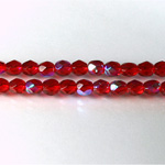 Czech Glass Fire Polish Bead - Round 05MM RUBY AB