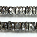 Czech Glass Fire Polished Bead - Rondelle 10x4MM VALENTINITE