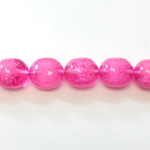 Plastic Bead - Perrier Effect Smooth Oval 20x17MM PERRIER PINK