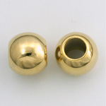 Metalized Plastic Smooth Bead with 9MM Hole - Round 16MM GOLD