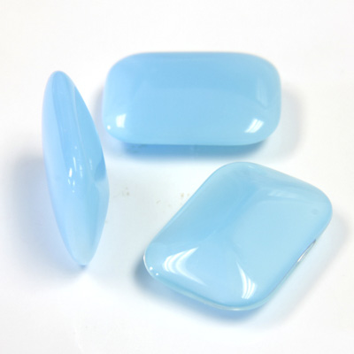 Glass Point Back Buff Top Stone Opaque Doublet - Cushion Octagon 18x13MM AQUA MOONSTONE