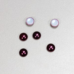 Glass Medium Dome Cabochon Pearl Spray Finish - Round 06MM AMETHYST