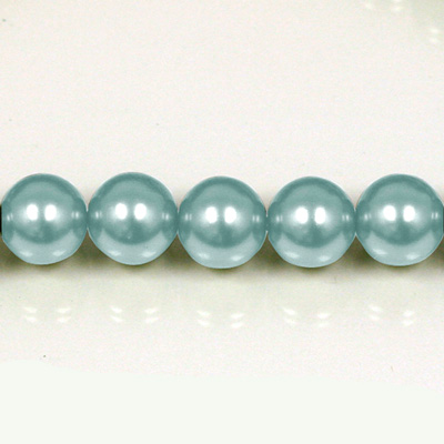 Czech Glass Pearl Bead - Round 08MM BLUE 70464