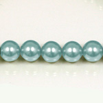 Czech Glass Pearl Bead - Round 06MM BLUE 70464