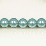 Czech Glass Pearl Bead - Round 08MM BLUE 70464