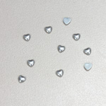 Glass Medium Dome Cabochon Pearl Spray Finish - Heart 04x4MM LT GREY