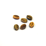 Gemstone Flat Back Flat Top Straight Side Stone - Oval 06x4MM TIGEREYE