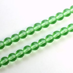 Czech Pressed Glass Bead - Smooth Round 06MM PERIDOT