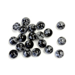 Gemstone Cabochon - Round 05MM SNOWFLAKE OBSIDIAN