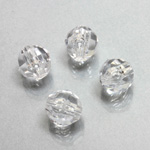 Plastic Bead - Transparent Faceted Round 10MM CRYSTAL