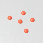 Plastic Flat Back Opaque Cabochon - Round 05MM CORAL
