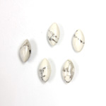 Gemstone Cabochon - Navette 10x5MM WHITE HOWLITE