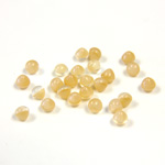 Glass Point Back Buff Top Stone Opaque Doublet - Round 12SS BEIGE MOONSTONE