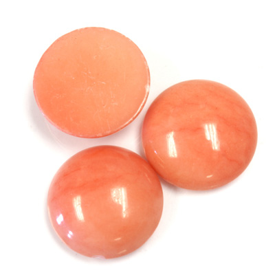 Gemstone Cabochon - Round 18MM DOLOMITE DYED CORAL